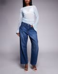 [Good American] Good American Good 90s cropped relaxed jeans in dark blue 12 Indigo 963