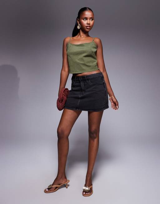 Good American – Good 90s – Czarna spódnica mini