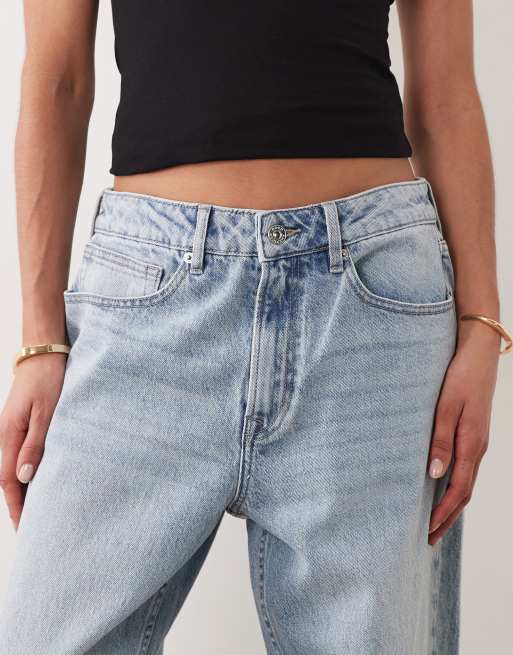 Good American - Good 90's - Højtaljede jeans med lige ben i lyseblå vask, 5 af 5