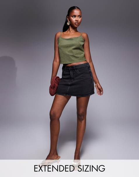 Good American good 90s mini skirt in black - view 1