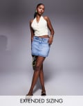 [Good American] Good American good 90s mini skirt in mid blue 12 Indigo 819