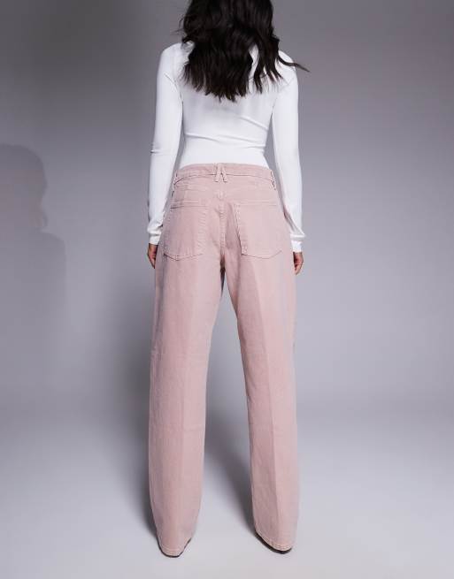 Good American - Good 90s - Ruimvallende jeans in roze, 2 van 5