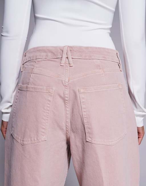 Good American - Good 90s - Ruimvallende jeans in roze, 4 van 5