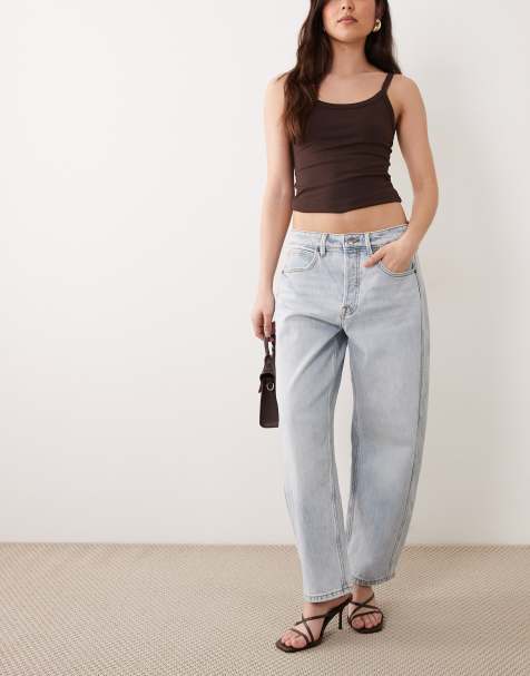 Good American good barrel jean in light blue wash - view 1