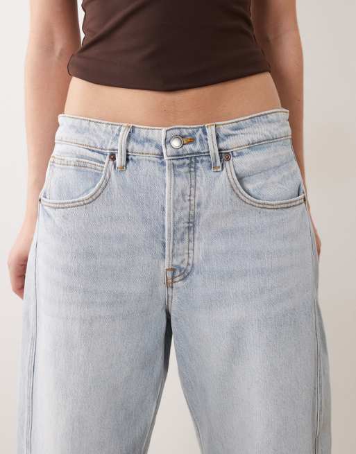 Good American - Good Barrel - Lyseblå forvaskede jeans, 4 af 5