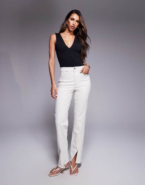 Good American - Good Boy - Rechte jeans in parel - view 1