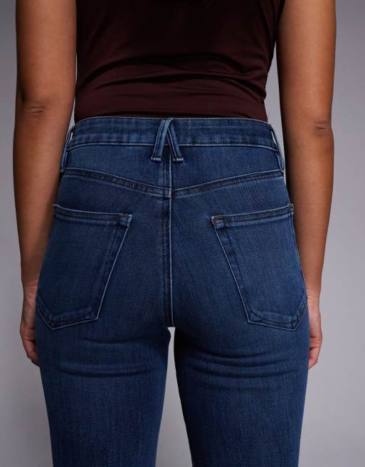 Good American - Good Classic - Bootcut jeans van zachte techstof middenblauwe wassing, 4 van 5