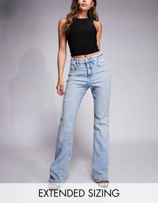 Good American - Good Classic - Jean bootcut - Bleu clair-Bleu marine