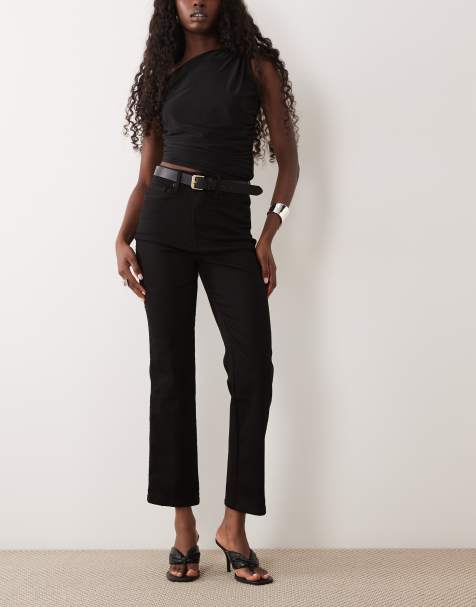 Good American good curve never fades raka jeans i svart - view 1