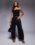 [Good American] Good American Good Extreme barrel jeans in black 10 Black 373