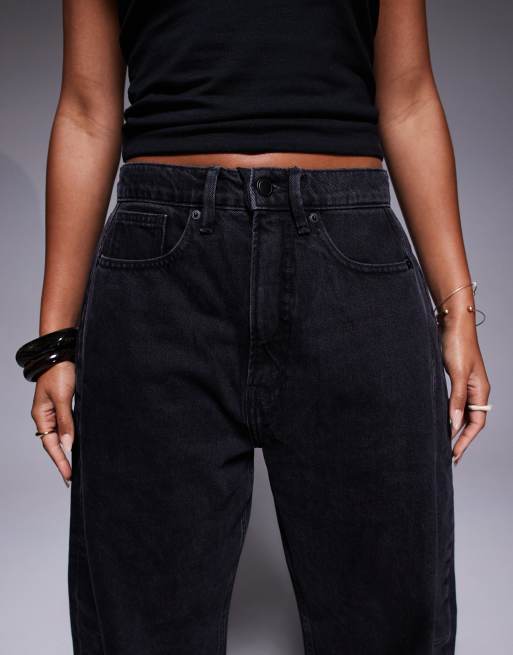Good American good extreme barrel jeans in black