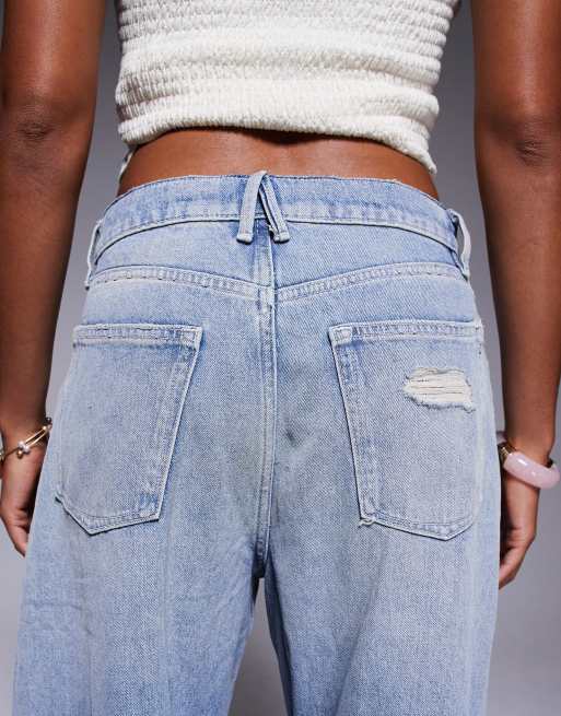 Good American good extreme barrel jeans in light blue, 4 of 5