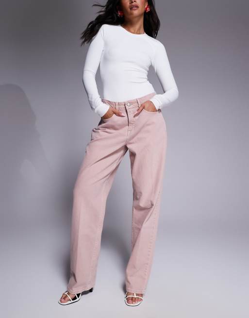 Good American – Good – Gammelrosa, avslappnade jeans i 90-talsstil