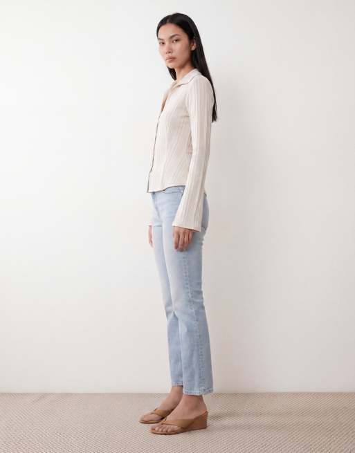 Good American - Good Icon - Jeans dritti alla caviglia lavaggio chiaro, 2 di 5