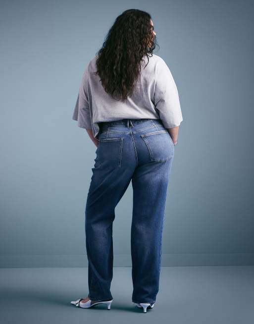 Good American - Good Icon - Jeans dritti blu scuro, 2 di 5