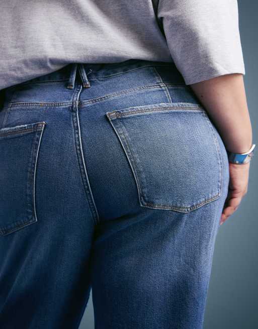 Good American - Good Icon - Jeans dritti blu scuro, 4 di 5