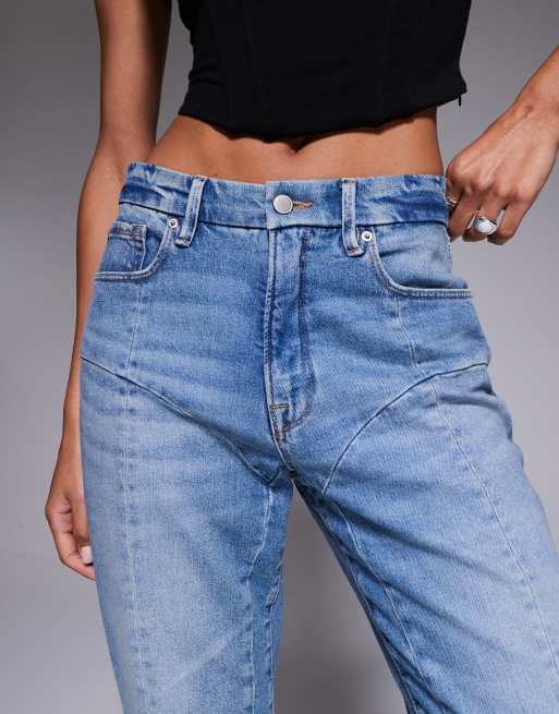 Good American – Good Icon – Niebieskie jeansy o prostym kroju, 5 z 5