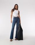 [Good American] Good American good legs flare jeans in blue 18-20 Blue 004