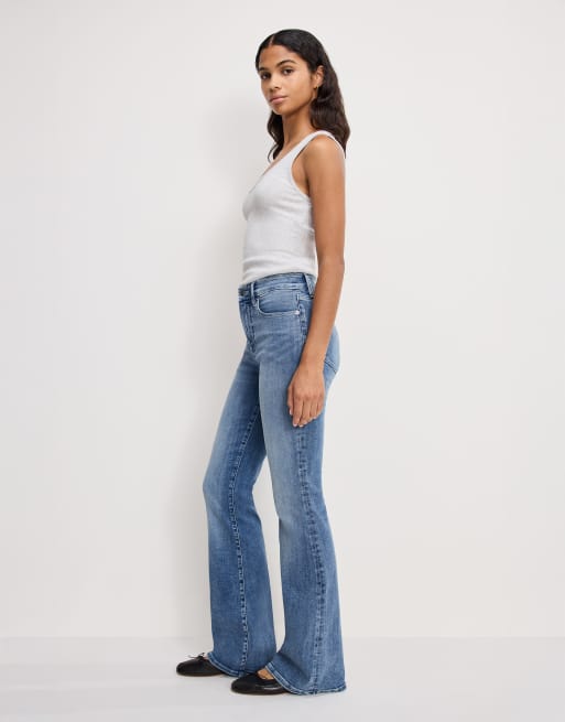 Good American Good Legs flare jeans in light blue wash, 2 of 3