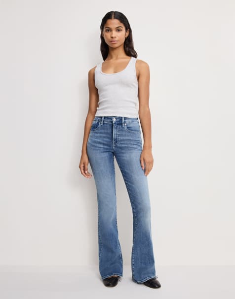 Good American – Good Legs – Jasnoniebieskie jeansy z rozszerzanymi nogawkami - view 1