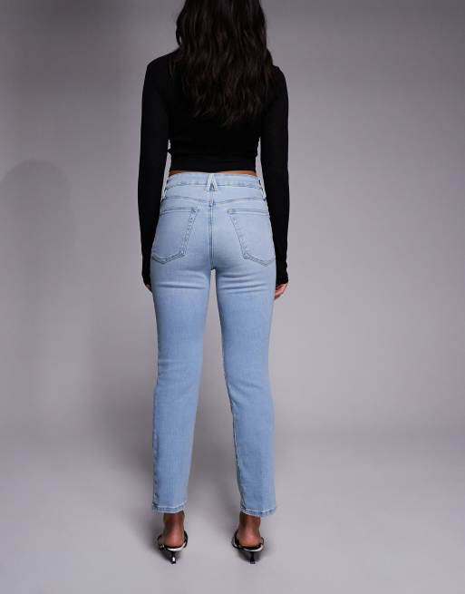 Good American - Good Legs - Jean droit à taille mi-haute - Bleu clair délavé, 2 de 5