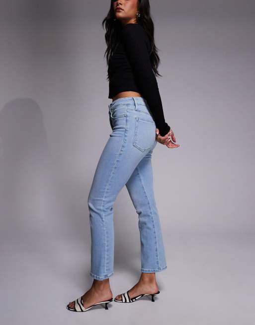 Good American - Good Legs - Jean droit à taille mi-haute - Bleu clair délavé, 3 de 5