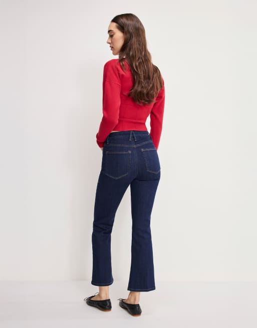 Good American - Good Legs - Jeans bootcut alla caviglia lavaggio blu scuro, 4 di 4
