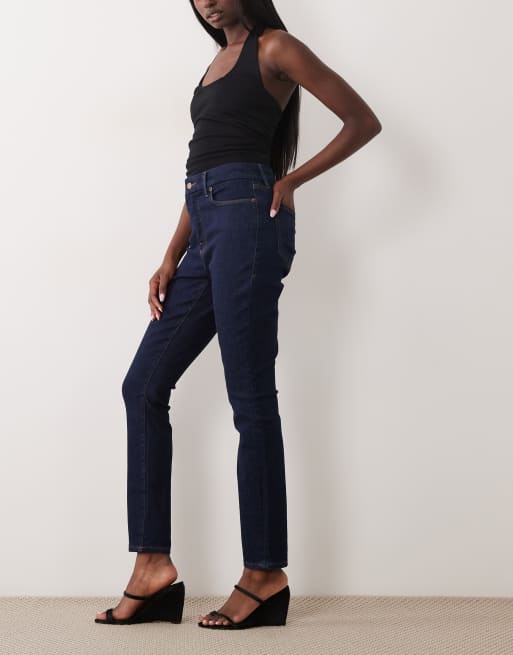 Good American - Good Legs - Skinny-jeans i mørkeblå vask, 3 af 5
