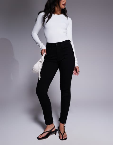 Good American good legs skinny jeans in black - view 1