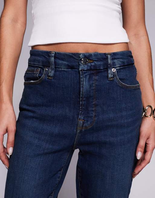 Good American good legs skinny jeans in dark blue wash, 5 of 5