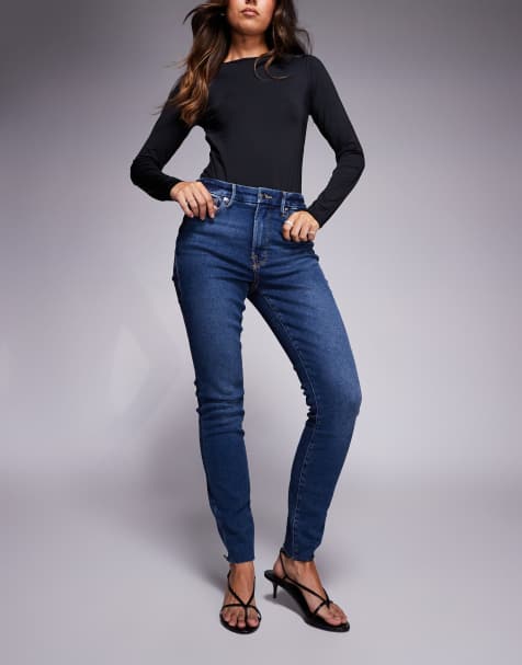 Good American good legs skinny jeans in dark blue - view 1