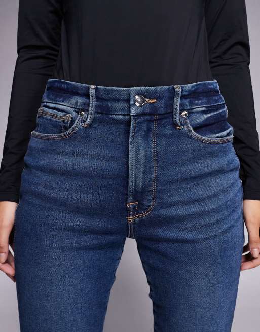 Good American good legs skinny jeans in dark blue, 4 of 5