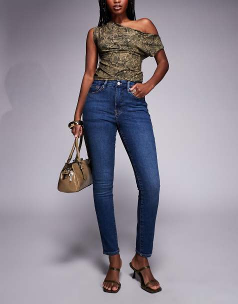 Good American good legs skinny jeans in dark blue - view 1