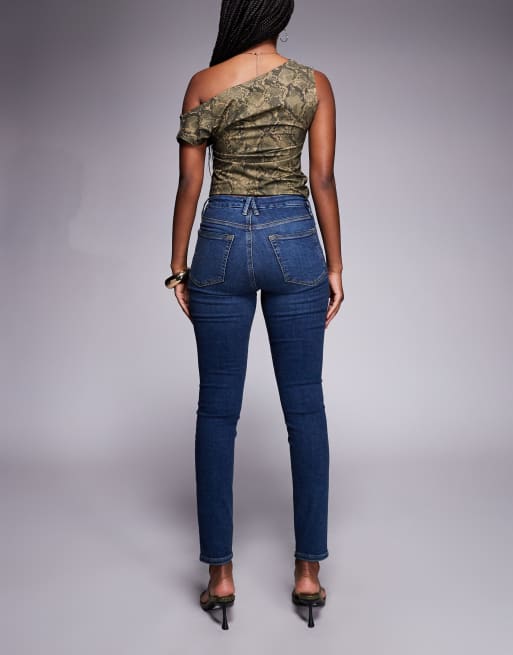 Good American Good Legs skinny jeans in dark blue, 2 of 5