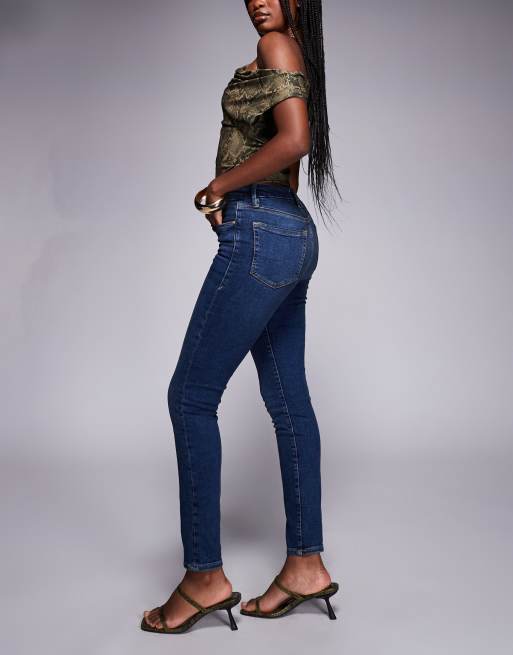 Good American Good Legs skinny jeans in dark blue, 3 of 5