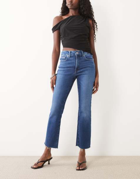 Good American - Good Legs - Soft Tech - Smalle rechte jeans in middenblauw met wassing - view 1