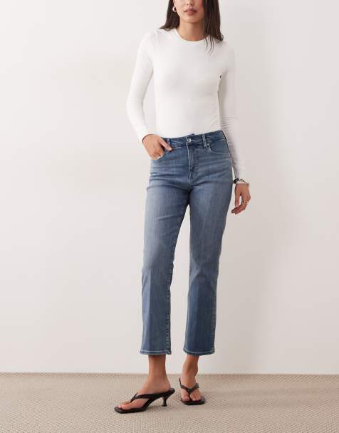 Good American – Good Legs – Straight Jeans aus Denim in hellblauer Waschung - view 1