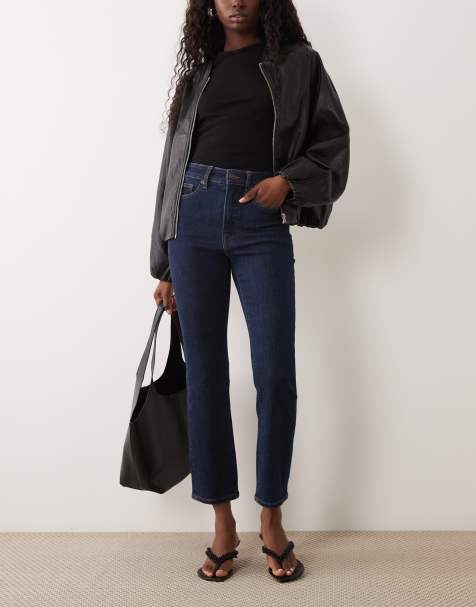 Good American – Good Legs – Straight Jeans in dunkelblauer Waschung - view 1