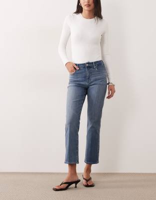 Good American - Good Legs - Straight Jeans in hellblauer Waschung