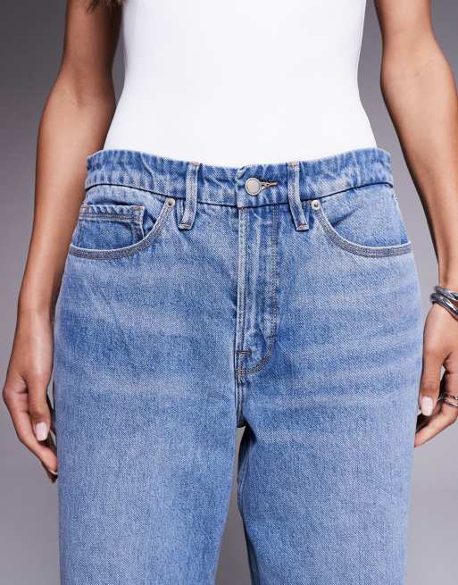 Good American – Good – Mellanblå, avslappnade jeans i 90-talsstil, 4 av 5