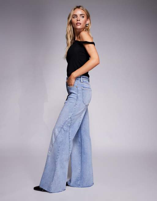Good American - Good Petite - Jean palazzo - Bleu moyen, 2 de 5
