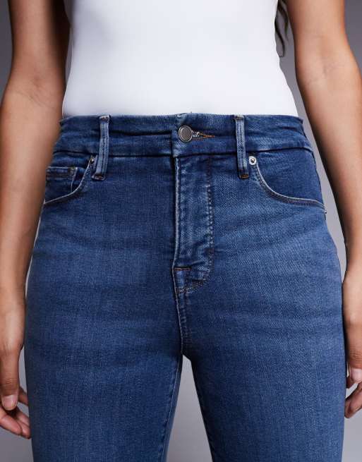 Good American good petite straight jeans in blue ASOS
