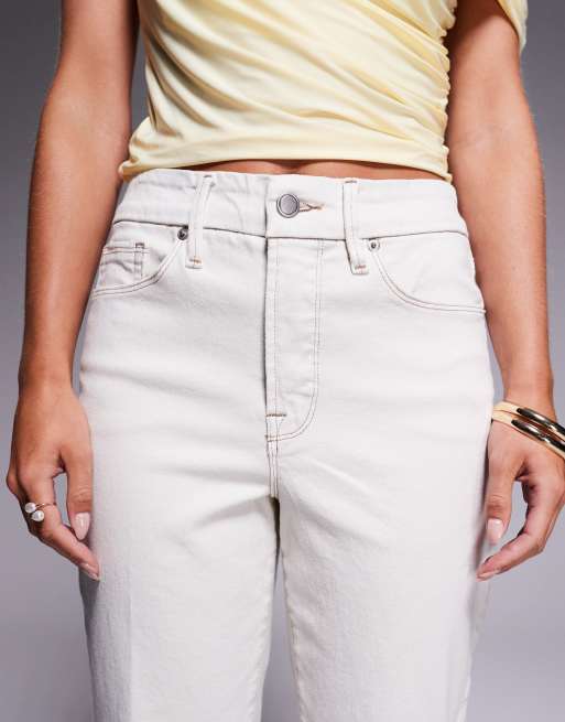 Good American good petite straight jeans in pearl, 4 of 5