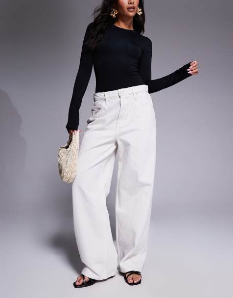 Good American good standard baggy jeans in cloud white