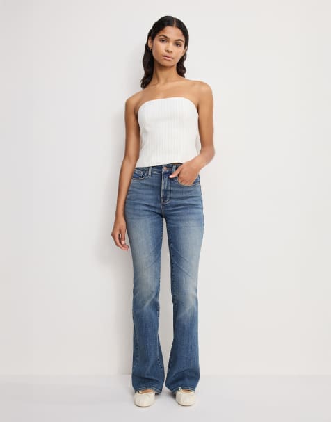 Good American good standard bootcut jeans in mid blue wash
