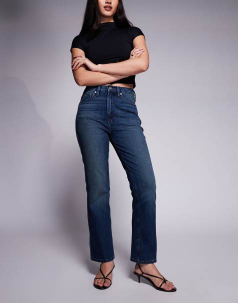 Good American – Good Standard – Gerade geschnittene Jeans aus Baumwolle in dunkelblauer Waschung  - view 1