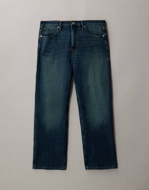 Good American good standard kick flare jeans in dark blue wash, 5 of 7