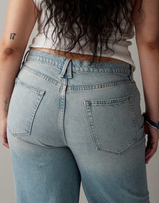 Good American – Good Standard – Ljusblå, avslappnade jeans med uppvikt fåll, 4 av 7