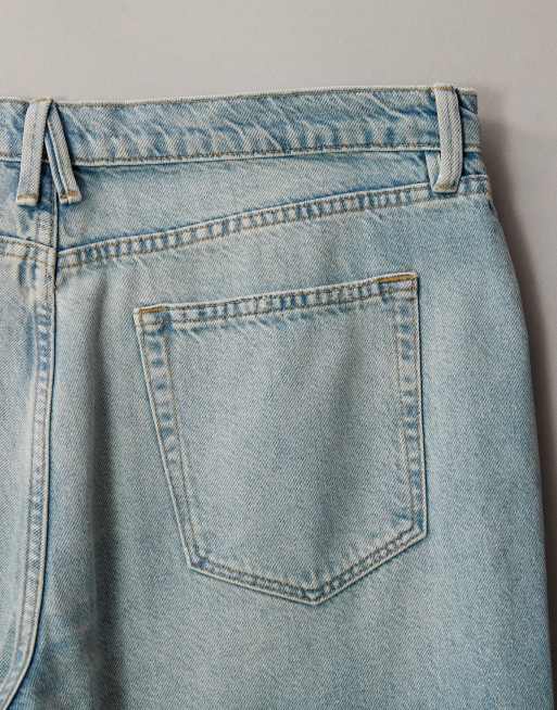 Good American – Good Standard – Ljusblå, avslappnade jeans med uppvikt fåll, 7 av 7