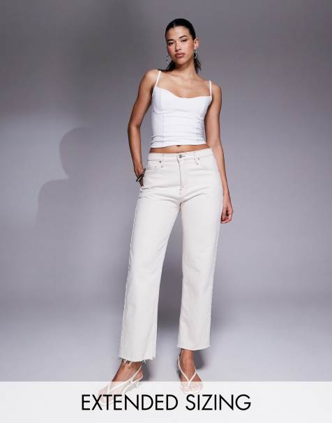 Good American good standard straight jeans in pearl - view 1